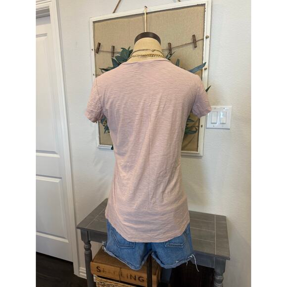 JAMES PERSE Dusty Pink Scoop Neck Tee T-Shirt Top Women size 1 Small - Picture 3 of 7